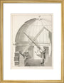 Equatorial telescope, 1851. art print medium gold Art Print - Science Museum Shop