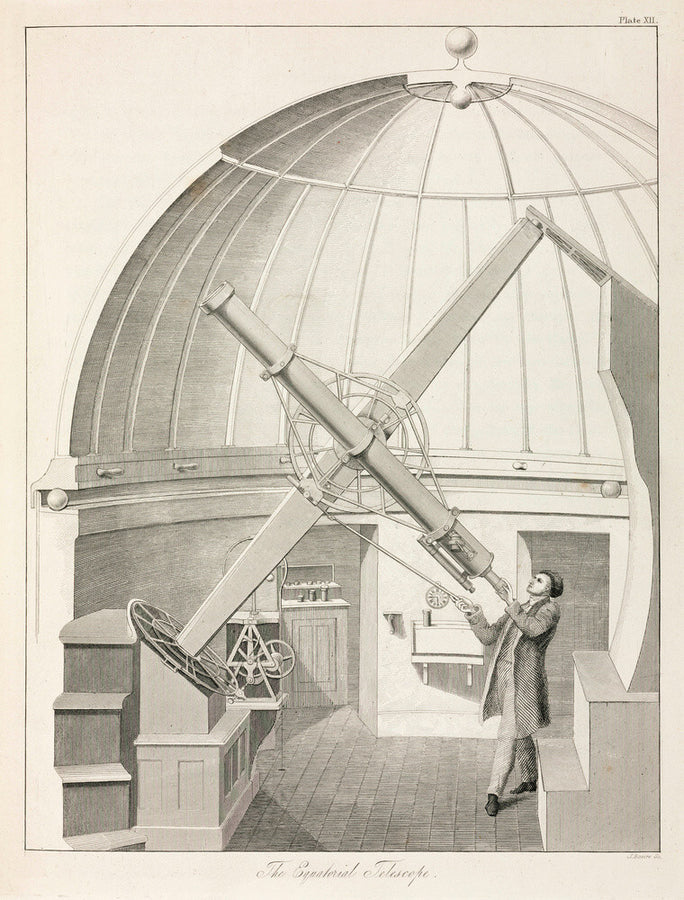 Equatorial telescope, 1851. Art Print - Science Museum Shop