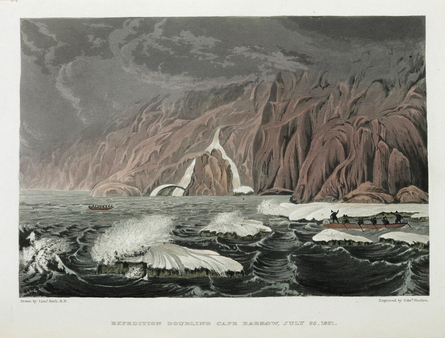 'Expedition Doubling Cape Barrow', Canada, 25 July 1821. Art Print - Science Museum Shop