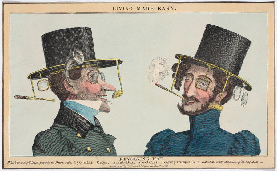'Living Made Easy: Revolving Hat', 1830. Art Print - Science Museum Shop