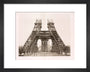 Erection of the pillars below the first level, Eiffel Tower, Paris, 15 May 1888. art print extra small black Art Print - Science Museum Shop