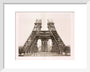 Erection of the pillars below the first level, Eiffel Tower, Paris, 15 May 1888. art print extra small white Art Print - Science Museum Shop