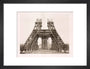 Erection of the pillars below the first level, Eiffel Tower, Paris, 15 May 1888. art print small black Art Print - Science Museum Shop