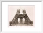 Erection of the pillars below the first level, Eiffel Tower, Paris, 15 May 1888. art print small white Art Print - Science Museum Shop
