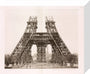 Erection of the pillars below the first level, Eiffel Tower, Paris, 15 May 1888. stretched canvas small none Art Print - Science Museum Shop