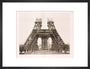 Erection of the pillars below the first level, Eiffel Tower, Paris, 15 May 1888. art print medium black Art Print - Science Museum Shop