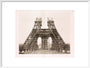 Erection of the pillars below the first level, Eiffel Tower, Paris, 15 May 1888. art print large white Art Print - Science Museum Shop