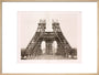 Erection of the pillars below the first level, Eiffel Tower, Paris, 15 May 1888. art print large natural Art Print - Science Museum Shop
