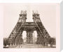 Erection of the pillars below the first level, Eiffel Tower, Paris, 15 May 1888. stretched canvas medium none Art Print - Science Museum Shop