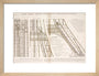 Diagram of the Eiffel Tower showing the lifts, c 1887. art print small natural Art Print - Science Museum Shop