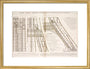 Diagram of the Eiffel Tower showing the lifts, c 1887. art print medium gold Art Print - Science Museum Shop