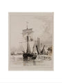 Dutch galliot unloading, Great Yarmouth, 1828. art print small none Art Print - Science Museum Shop