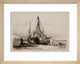'Brighton Fishing Boats on the Beach', 1829. art print extra small natural Art Print - Science Museum Shop