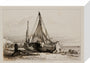 'Brighton Fishing Boats on the Beach', 1829. stretched canvas small none Art Print - Science Museum Shop