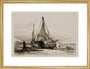 'Brighton Fishing Boats on the Beach', 1829. art print medium gold Art Print - Science Museum Shop
