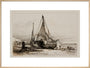 'Brighton Fishing Boats on the Beach', 1829. art print extra large natural Art Print - Science Museum Shop