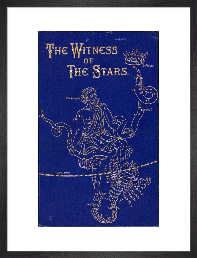 The constellations of Ophiuchus and Scorpio, 1895. art print medium black Art Print - Science Museum Shop