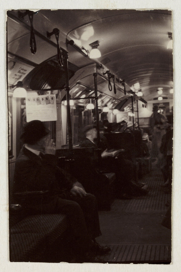 Interior of an underground train carriage, London, c 1930. Art Print - Science Museum Shop
