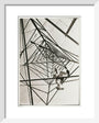 Man climbing a pylon, c 1930. art print extra small white Art Print - Science Museum Shop