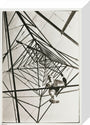 Man climbing a pylon, c 1930. stretched canvas small none Art Print - Science Museum Shop