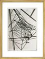 Man climbing a pylon, c 1930. art print medium gold Art Print - Science Museum Shop
