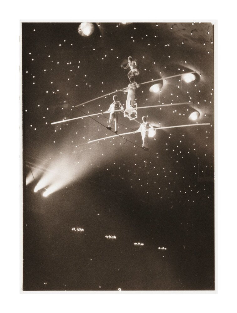 Tightrope walkers, c 1930. unstretched canvas extra large none Art Print - Science Museum Shop
