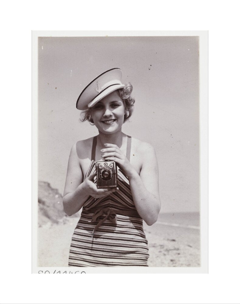 Woman taking a photograph, about 1935 art print extra small none Art Print - Science Museum Shop