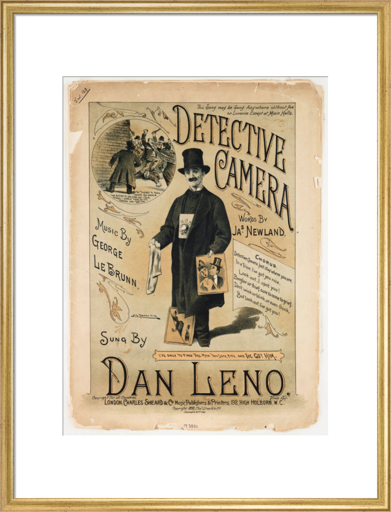 'Detective Camera', 1892 art print large gold Art Print - Science Museum Shop