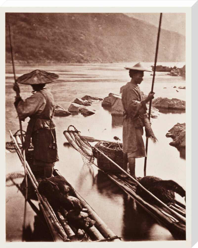 'Fishing With Cormorants', c 1871. stretched canvas extra large none Art Print - Science Museum Shop