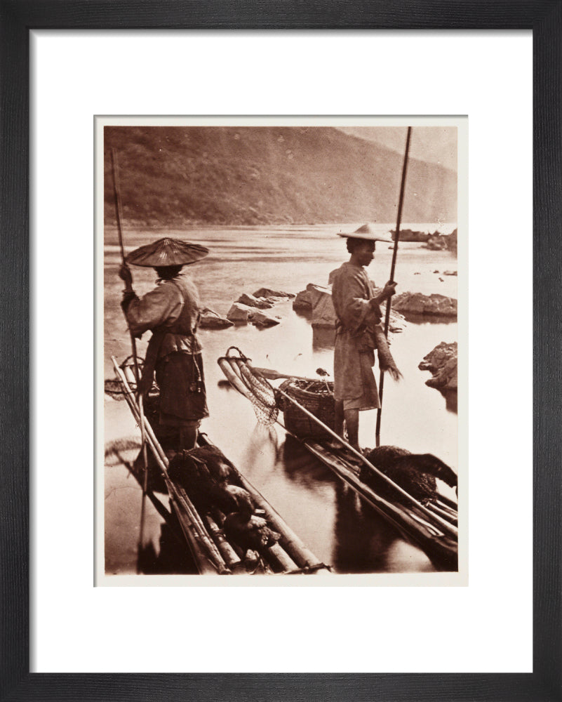 'Fishing With Cormorants', c 1871. art print extra small black Art Print - Science Museum Shop