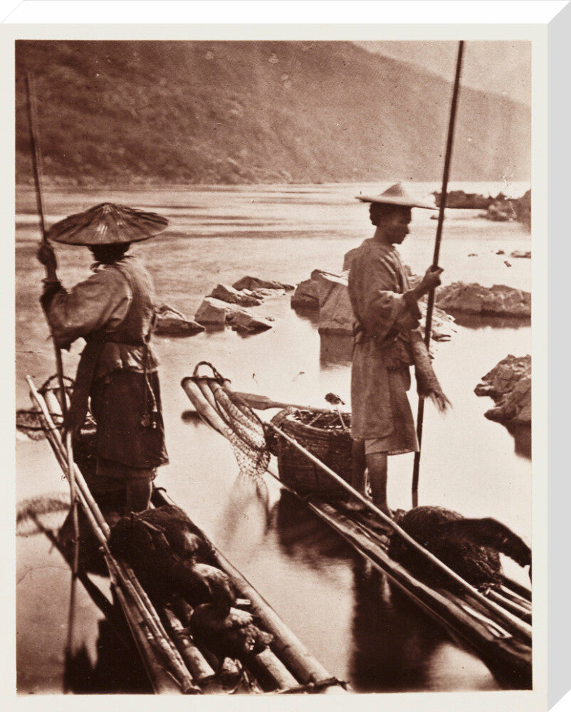 'Fishing With Cormorants', c 1871. stretched canvas large none Art Print - Science Museum Shop