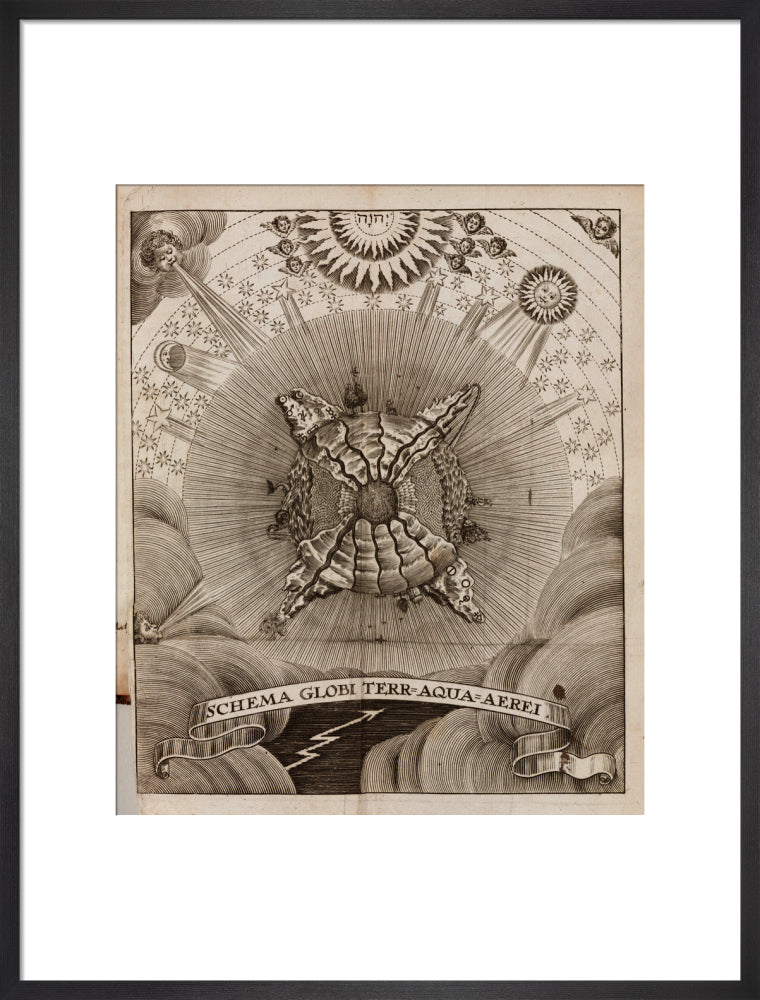 Earth-Water-Air, 1689. art print large black Art Print - Science Museum Shop