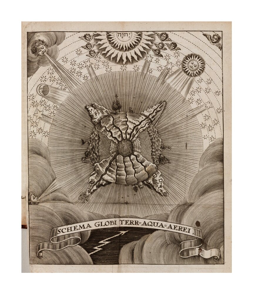 Earth-Water-Air, 1689. unstretched canvas large none Art Print - Science Museum Shop