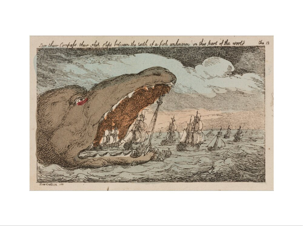 Sea monster devouring a fleet of ships, 1811. art print extra large none Art Print - Science Museum Shop