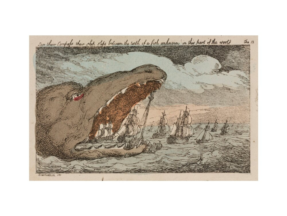 Sea monster devouring a fleet of ships, 1811. art print medium none Art Print - Science Museum Shop