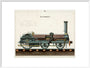 Steam locomotive, 1856. art print extra large white Art Print - Science Museum Shop