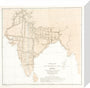 Index chart to the Great Trigonometrical Survey of India, 1870. stretched canvas small none Art Print - Science Museum Shop