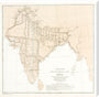 Index chart to the Great Trigonometrical Survey of India, 1870. stretched canvas extra large none Art Print - Science Museum Shop