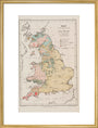 Map of the coal fields of Great Britain, 1869. art print large gold Art Print - Science Museum Shop