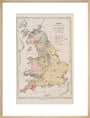 Map of the coal fields of Great Britain, 1869. art print large natural Art Print - Science Museum Shop