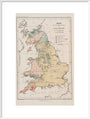 Map of the coal fields of Great Britain, 1869. art print extra large white Art Print - Science Museum Shop