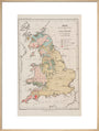 Map of the coal fields of Great Britain, 1869. art print extra large natural Art Print - Science Museum Shop