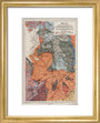 Map of the coal fields of north-west England, 1869. art print extra small gold Art Print - Science Museum Shop