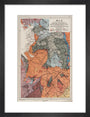 Map of the coal fields of north-west England, 1869. art print small black Art Print - Science Museum Shop