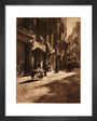 Street scene, about 1900 art print extra small black Art Print - Science Museum Shop