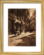 Street scene, about 1900 art print extra small gold Art Print - Science Museum Shop