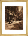 Street scene, about 1900 art print small gold Art Print - Science Museum Shop