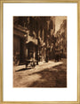 Street scene, about 1900 art print large gold Art Print - Science Museum Shop