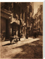 Street scene, about 1900 stretched canvas large none Art Print - Science Museum Shop