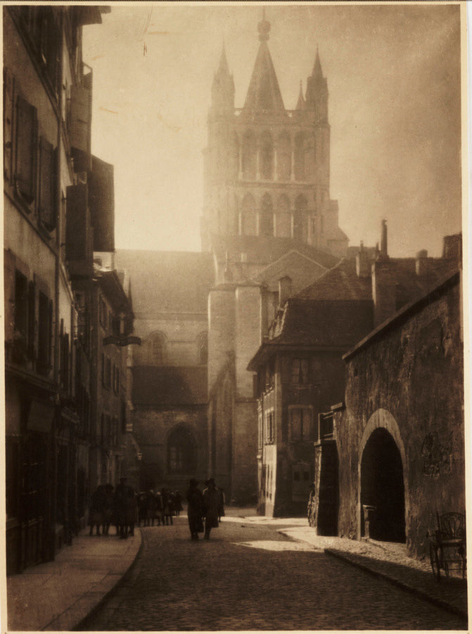 A cathedral in bright sunlight, about 1900 Art Print - Science Museum Shop